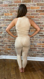 Frankie Chunky Cable Knitted Lounge Suit Sand