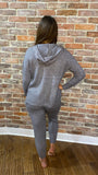 Willow Knitted Hooded Lounge Suit Grey