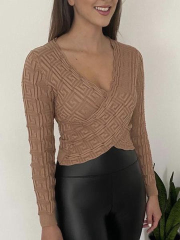 Simone Cross Over Knitted Top