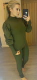 Harmony Ruched Sleeve Lounge Suit Green