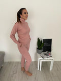 Logan Knitted Lounge Suit Pink