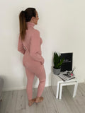 Logan Knitted Lounge Suit Pink