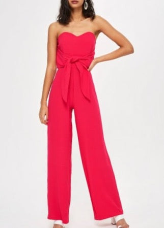 PINK FLARED JUMPSUIT
